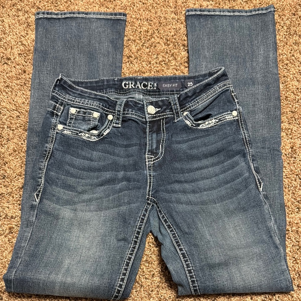 Grace Women's Bootcut Blue Jeans